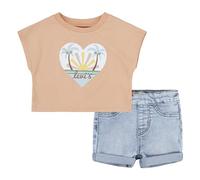 Levi's LVG Palm Dolman TEE & Short SE 1EK068 - Completo coordinato, 18 mesi, SABBIE DI CORALLO, 18 Meses