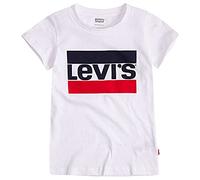 Levi's Lvg Sportswear Logo Tee Bambine e Ragazze, Bianco (White), 8 anni