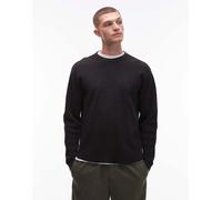 Levi's - Maglia termica a maniche lunghe in tessuto a nido d'ape nera-Nero L