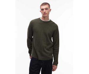 Levi's - Maglia termica a maniche lunghe in tessuto a nido d'ape verde scuro S