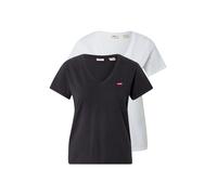 Levi's 2-Pack V-Neck Tee, Maglietta, Donna, Caviar/White, S