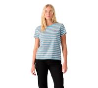 Levi's Maglietta da Donna The Perfect Tee con Logo a Righe, Pesci Stripe Alaskan Blue, S