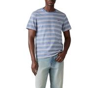 Levi's Maglietta da Uomo SS Original Housemark Logo Core Chesthit, Cuff Stripe Quiet Ha, S