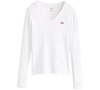 Levi's Maglietta da Donna Essential HM LS Vneck, Bianco., S