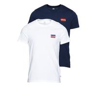 LEVI'S ® Maglietta '2 Pack Crewneck Graphic' navy / rosso / bianco, Taglia S