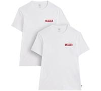 Levi's - Confezione da 2 t-shirt blu navy e bianca con etichetta con logo-Multicolore S