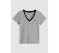 T-shirt Levi's Perfect V Neck manica corta nero bianco donna - L
