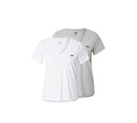 LEVI'S ® Maglietta 'Perfect V-Neck Tee (2-Pack)' grigio / bianco Donna LEVI'S ® L grigio / bianco