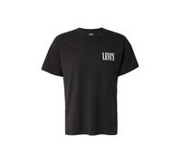 Levi's - T-shirt taglio comodo nera con logo serif-Nero S