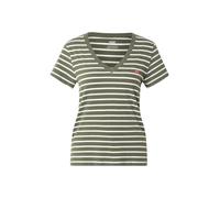 LEVI'S ® Maglietta 'The Perfect V-Neck' oliva / bianco Donna LEVI'S ® M