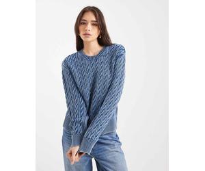 Levi's - Maglione boyfriend lavorato a trecce blu S