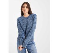 Levi's - Maglione boyfriend lavorato a trecce blu XS