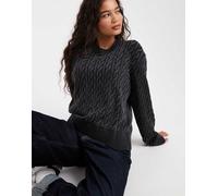 Levi's - Maglione boyfriend lavorato a trecce grigio XS