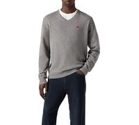 Levi's Maglione da Uomo con Scollo a V, Mid Tone Grey Heathe, L
