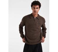 Levi's maglione lavorato a maglia con mezza zip marrone M
