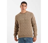 Levi's - Maglione lavorato a trecce marrone slavato M