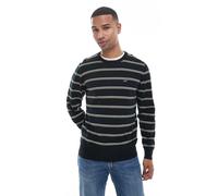 Levi's - Maglione lavorato leggero nero a righe con logo batwing M