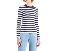 LEVIS Maglione Rib Crew Sweater Brandy Stripe Egret NAV Donna