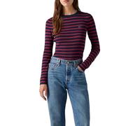 LEVIS Maglione Rib Crew Sweater Brandy Stripe Egret NAV Donna