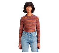 LEVIS Maglione Rib Crew Sweater Brandy Stripe Egret NAV Donna