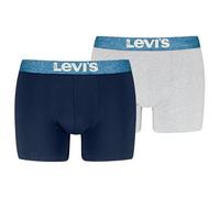 LEVIS Melange Waistband Organic Cotton Pugile, Blue Combo, XXL (Pacco da 2) Uomo