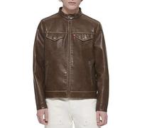 Levi's Men's Faux Leather Trucker Racer Jacket Giacca Uomo