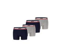 LEVIS Men's Repeat Sportswear Logo Boxer, Navy/Grey Melange, XL (Confezione da 4)