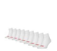 Levi's Mid Cut Batwing Logo Quarter, Bianco, 43-46 (Pacco da 9) Unisex-Adulto