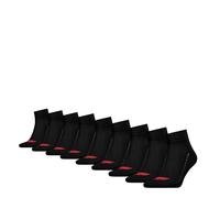 Levi's Mid Cut Batwing Logo Quarter, Nero, 43-46 (Pacco da 9) Unisex-Adulto