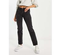 Levi's - Middy - Jeans dritti con strappi sulle ginocchia neri-Nero W25 L31