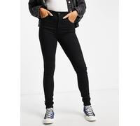 Levi's - Mile - Jeans skinny a vita alta nero pulito W24 L32
