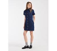 Levi's mini abito western con bottoni blu L