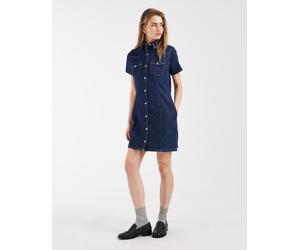 Levi's mini abito western con bottoni blu L