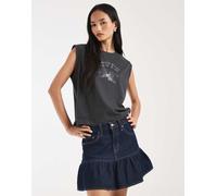 Levi's - Minigonna di jeans vaporosa nero slavato-Blu W30