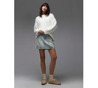 Levi's - Minigonna in denim a pieghe lavaggio candeggiato-Blu W30