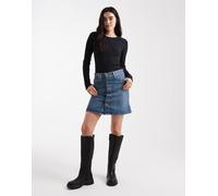 Levi's - Minigonna in denim blu scuro con bottoni rétro sul davanti W30