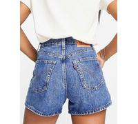 Levi's - Mom shorts a vita alta lavaggio medio-Blu W34