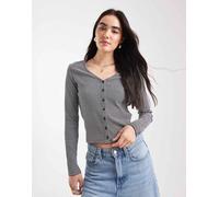 Levi's Donna Muse Langarmshirt Vanilla Stripe Caviar Cotton Black M
