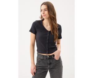 Levi's - Muse Ss Tee Nero - Abbigliamento XS Nero