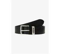 Levi's - New Ashland - Cintura in pelle nera-Nero 95 cm