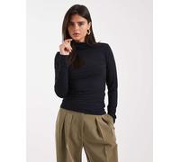 Levi's - Nina - T-shirt accollata nera a maniche lunghe-Nero M