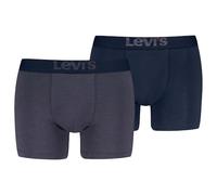 Levi's Optical Illusion Boxer Briefs, Blu/Marrone, L (Pacco da 2) Uomo