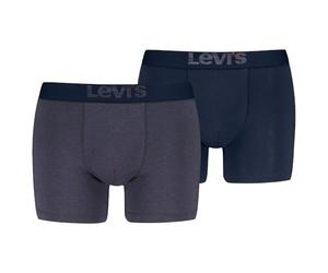 Levi's Optical Illusion Boxer Briefs, Blu/Marrone, L (Pacco da 2) Uomo