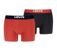 LEVIS Organic Cotton Pugile, Red/Black, L (Pacco da 2) Uomo