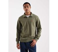 Levi's - Original - Felpa verde oliva con zip corta e logo batwing L