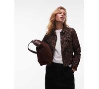 Levi's Original - Giacca trucker di jeans leopardata-Marrone L