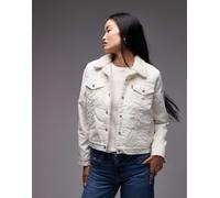 Levi's - Original - Giacca trucker écru in pile borg-Bianco M