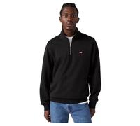 Levi's - The Original Hallmark - Felpa nera con logo e zip corta-Nero S