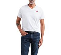 T-shirt bianca scollo a V donna Levi's con logo M Bianco