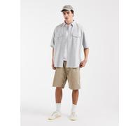 Levi's - Pacifica - Camicia ampia a maniche corte nera a righe-Nero XL